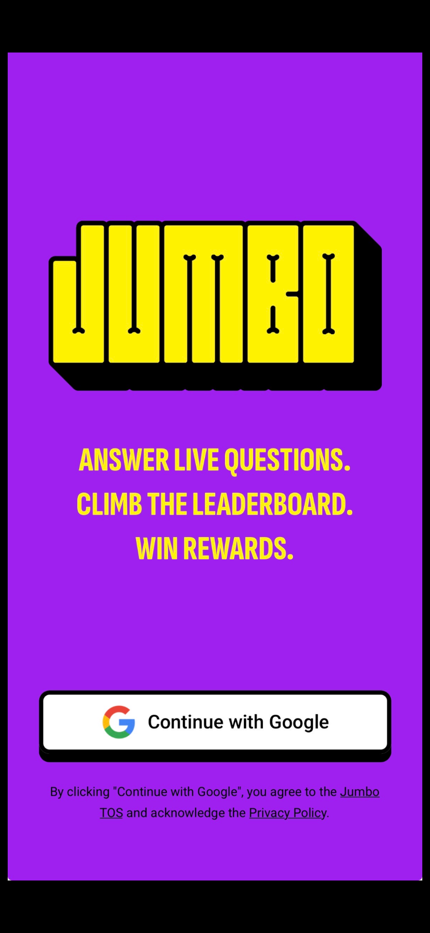 Jumbo app screen
